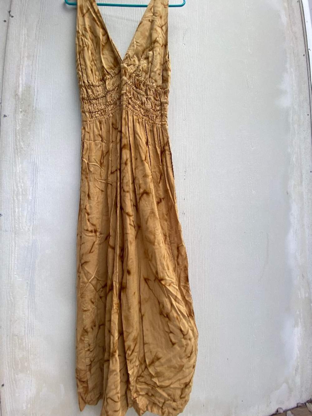 Khush brown tie dye long romper with pockets size L